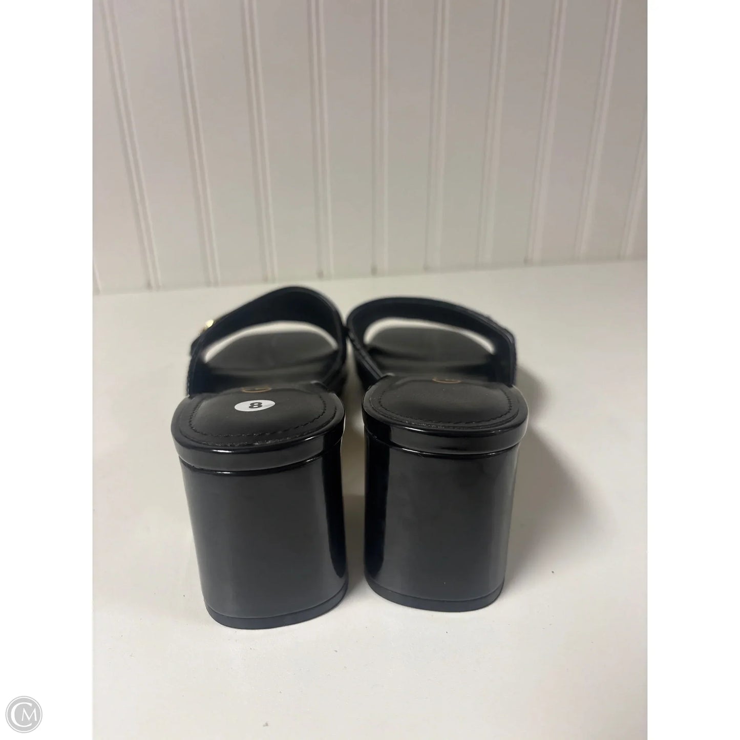 Sandals Heels Block By Guess In Black, Size: 8