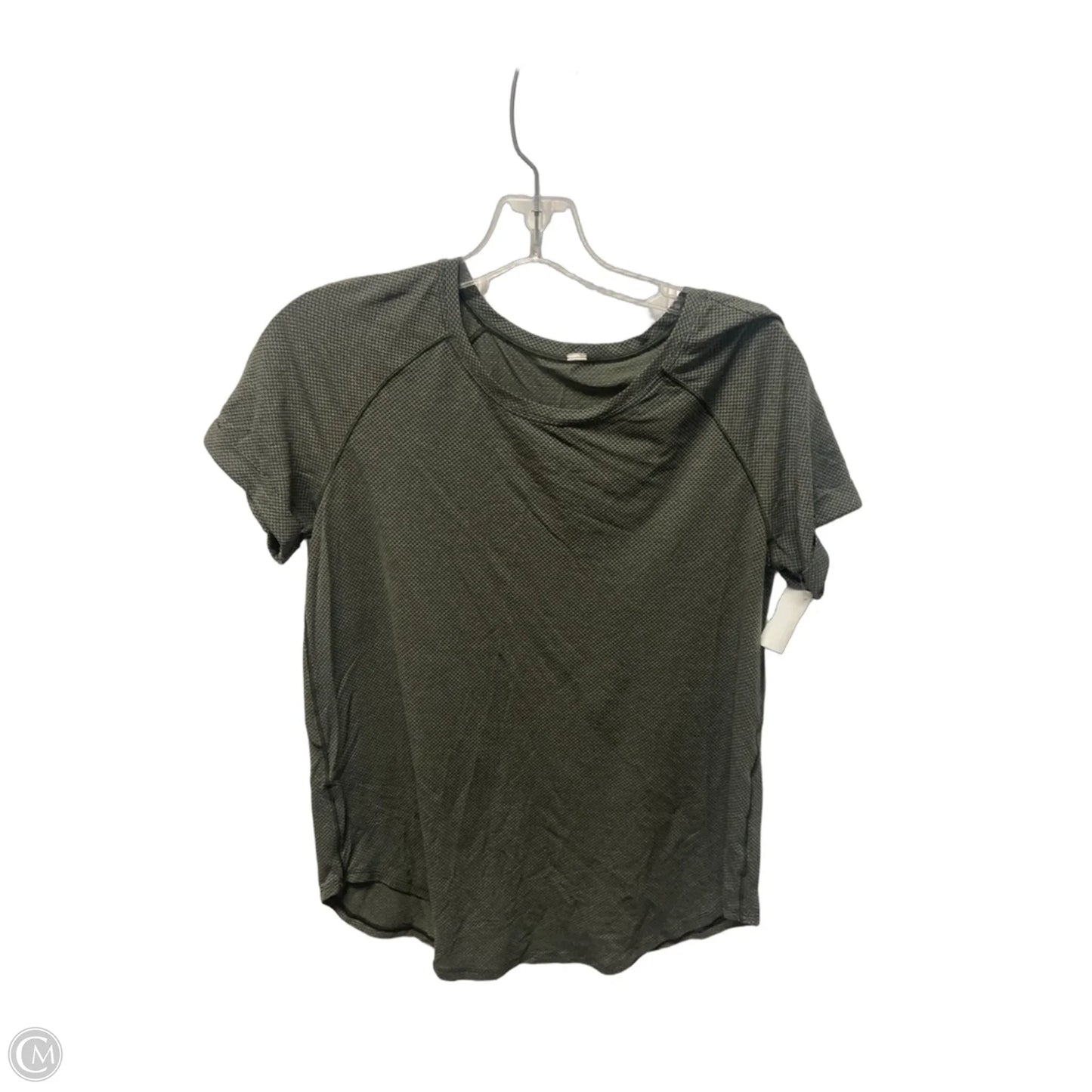 Athletic Top Short Sleeve By Lululemon In Green, Size: M