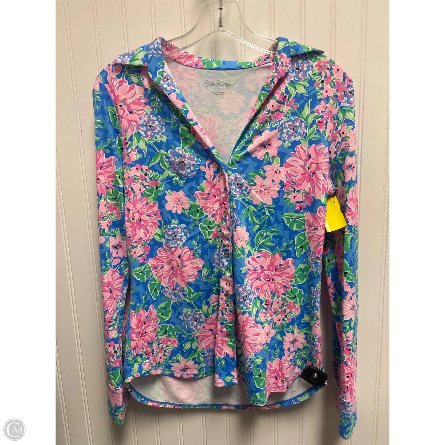 Top Long Sleeve Designer By Lilly Pulitzer In Blue, Size: S