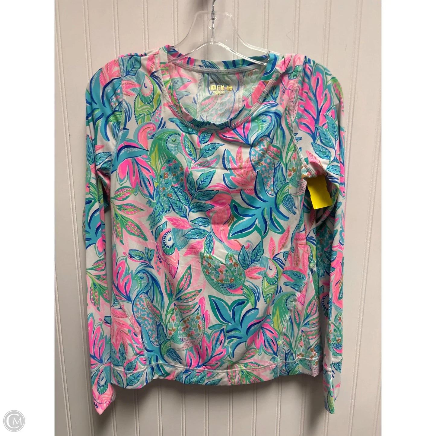 Top Long Sleeve Designer By Lilly Pulitzer In Blue & Green, Size: S