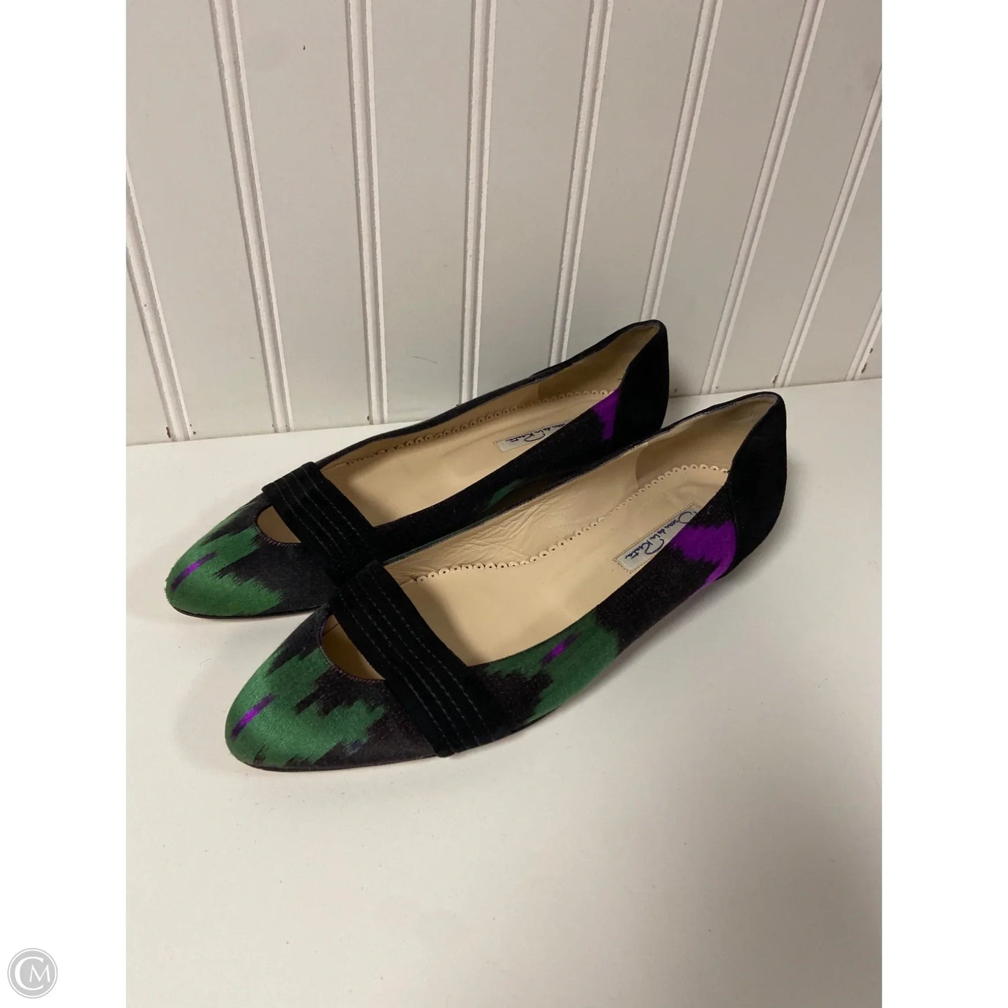 Sandals Luxury Designer By Oscar De La Renta In Black, Size: 6.5