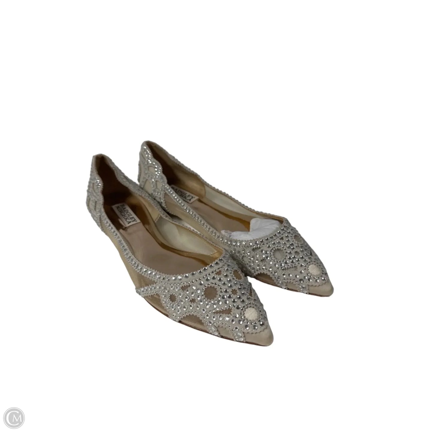 Sandals Heels Kitten By Badgley Mischka In Cream, Size: 7.5