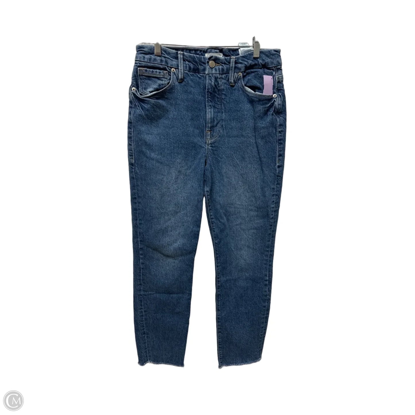 Jeans Straight By Good American In Blue Denim, Size: 8