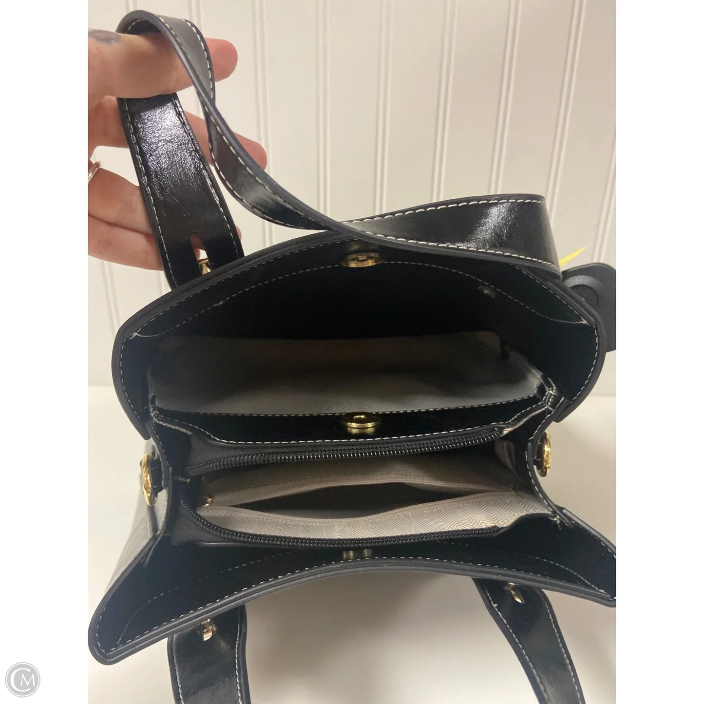 Handbag Leather By Clothes Mentor, Size: Medium