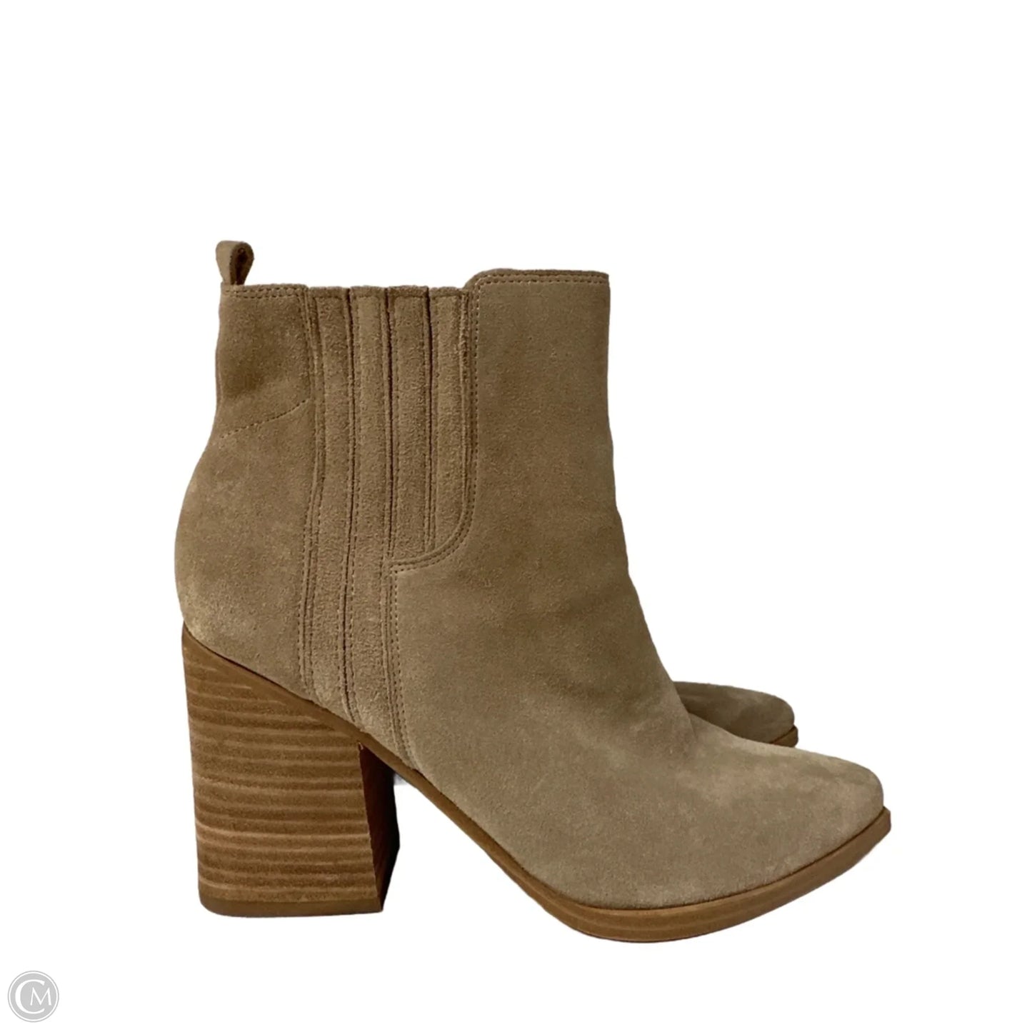 Boots Ankle Heels By Marc Fisher In Tan, Size: 10