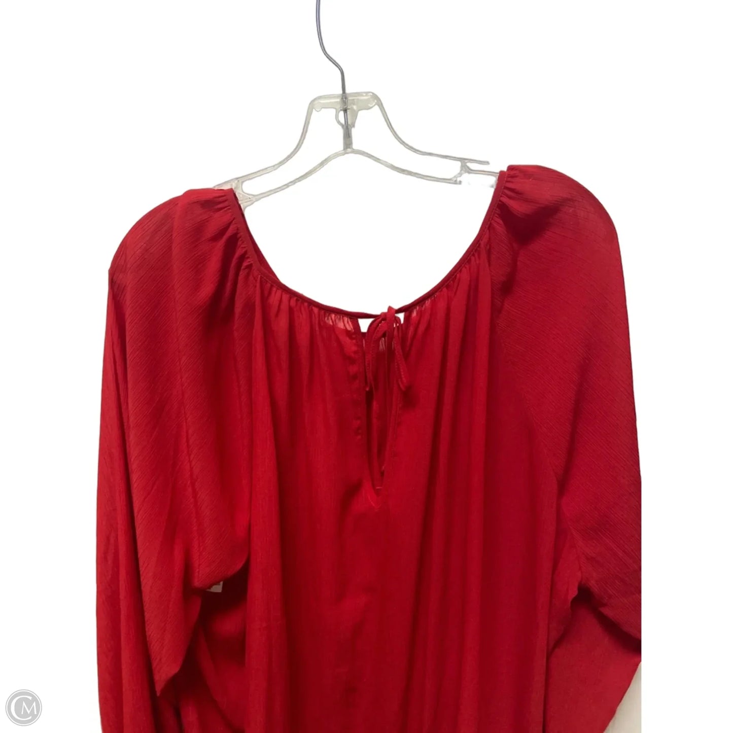 Top Long Sleeve By Prologue In Red, Size: 3x