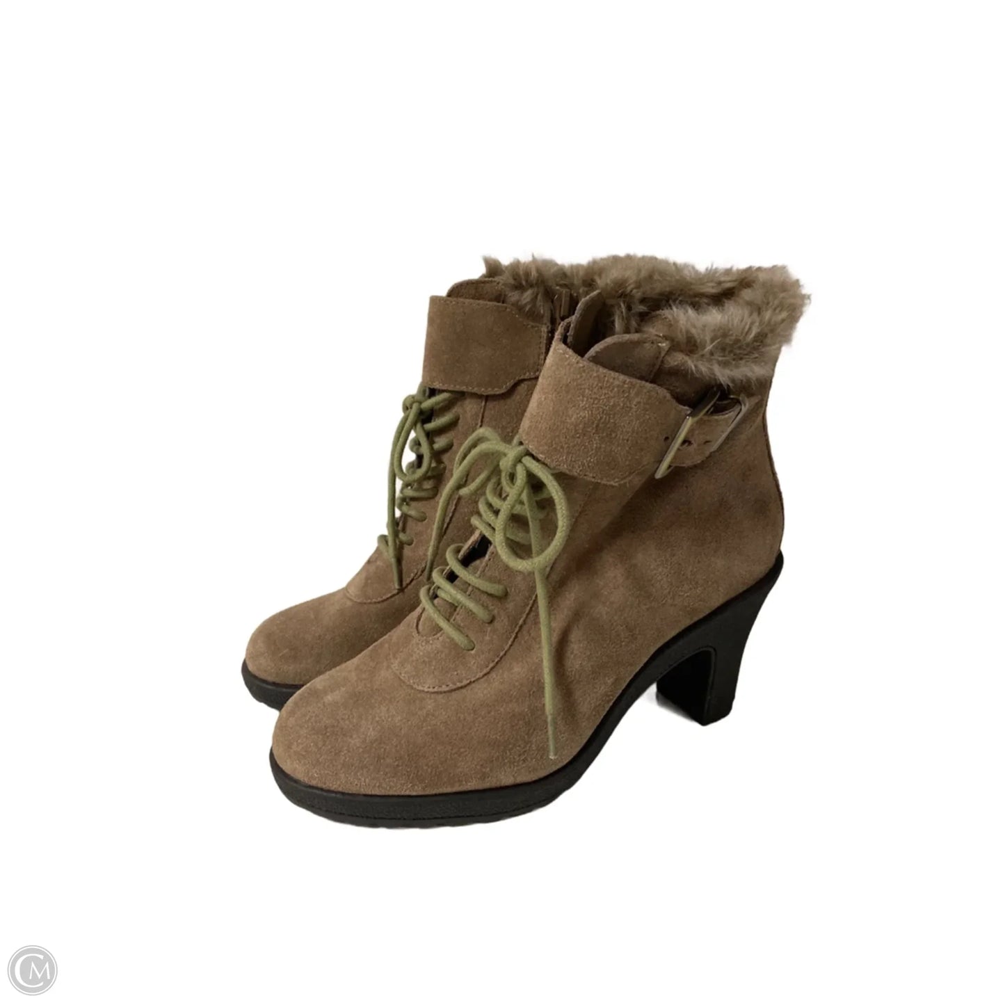 Boots Ankle Heels By Aerosoles In Tan, Size: 6.5