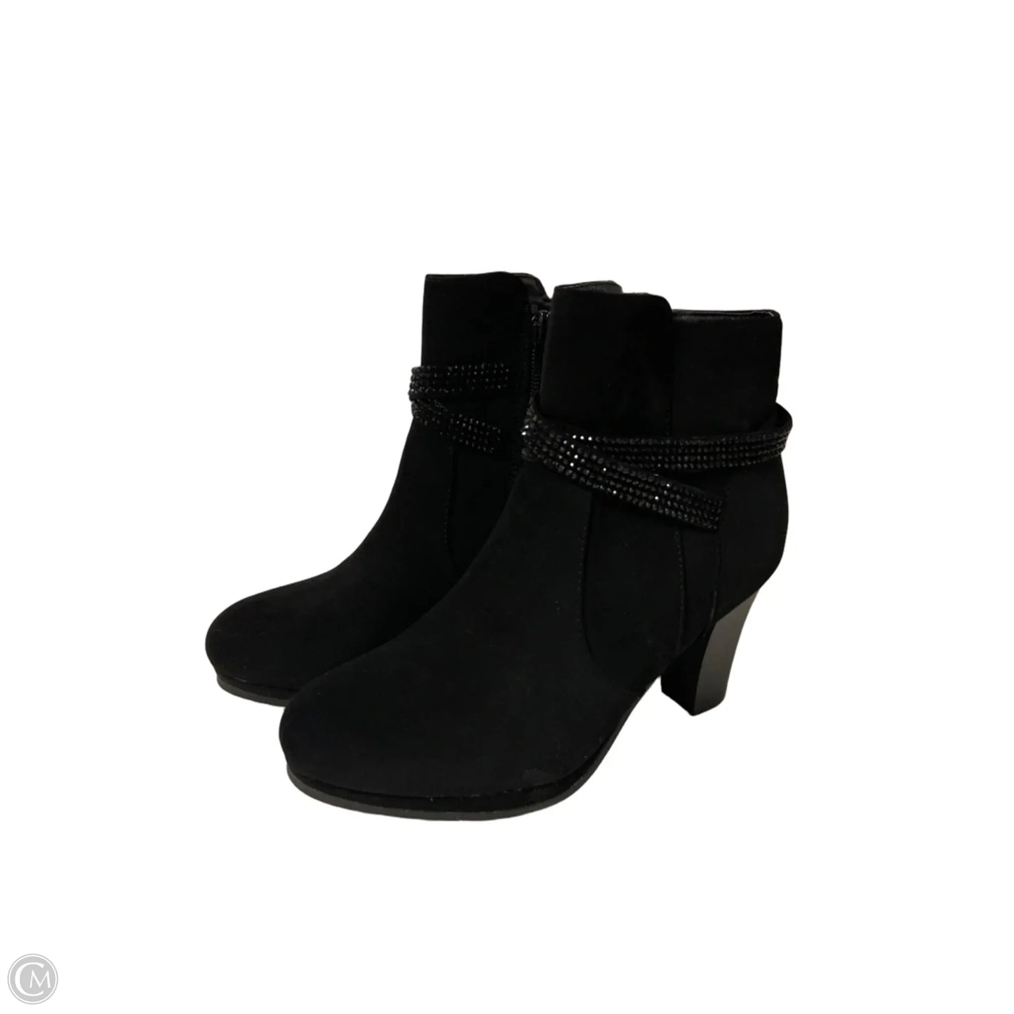 Boots Ankle Heels By Clothes Mentor In Black, Size: 6