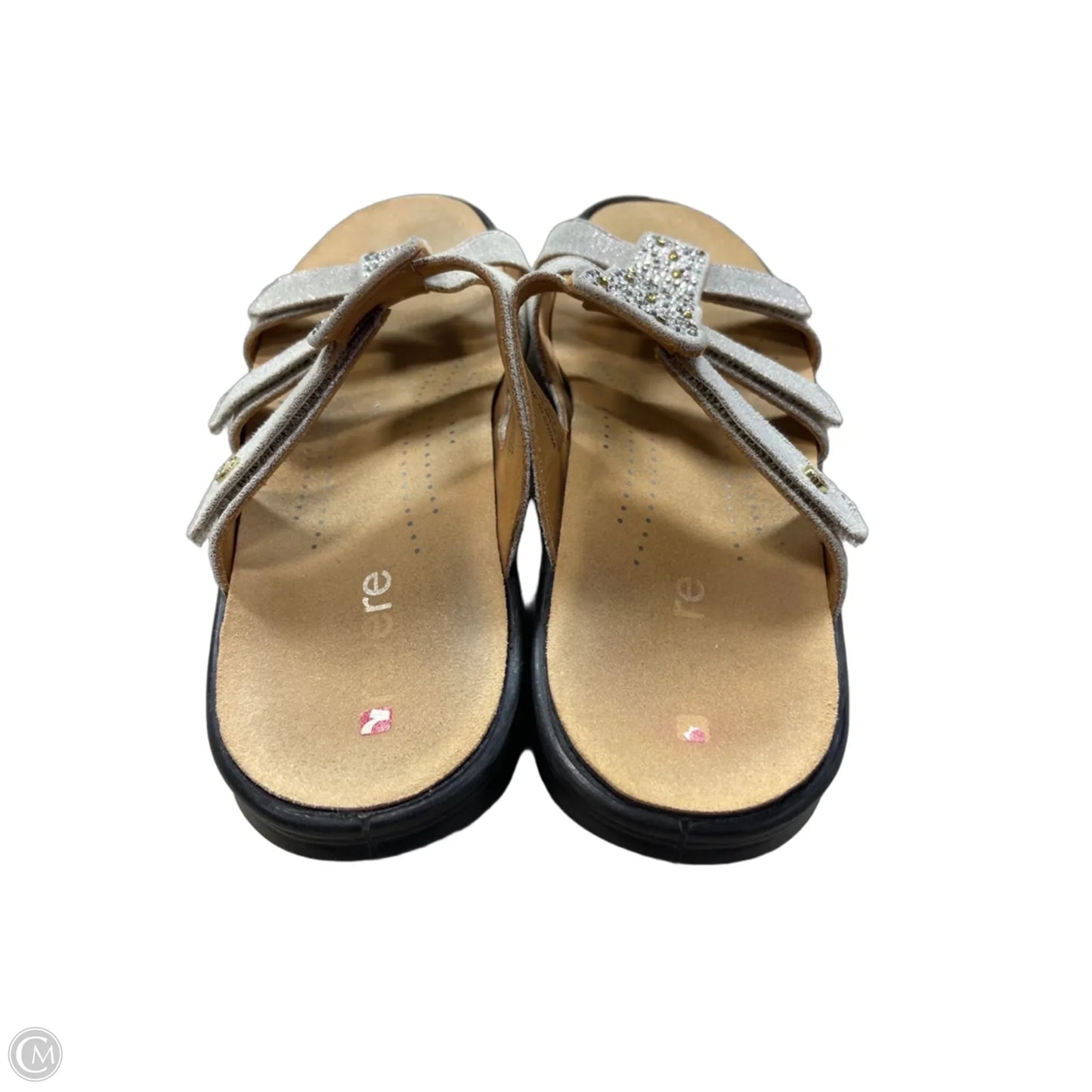 Sandals Flats By Reverie In Silver, Size: 7
