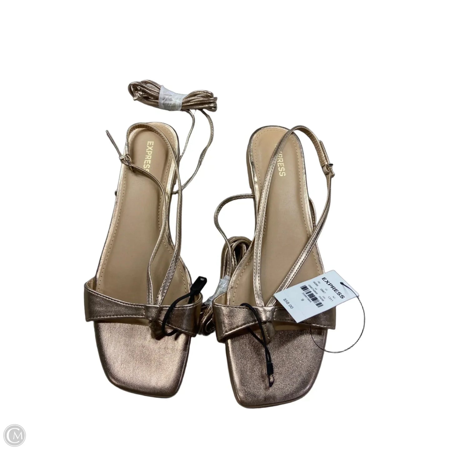 Sandals Flats By Express In Gold, Size: 9