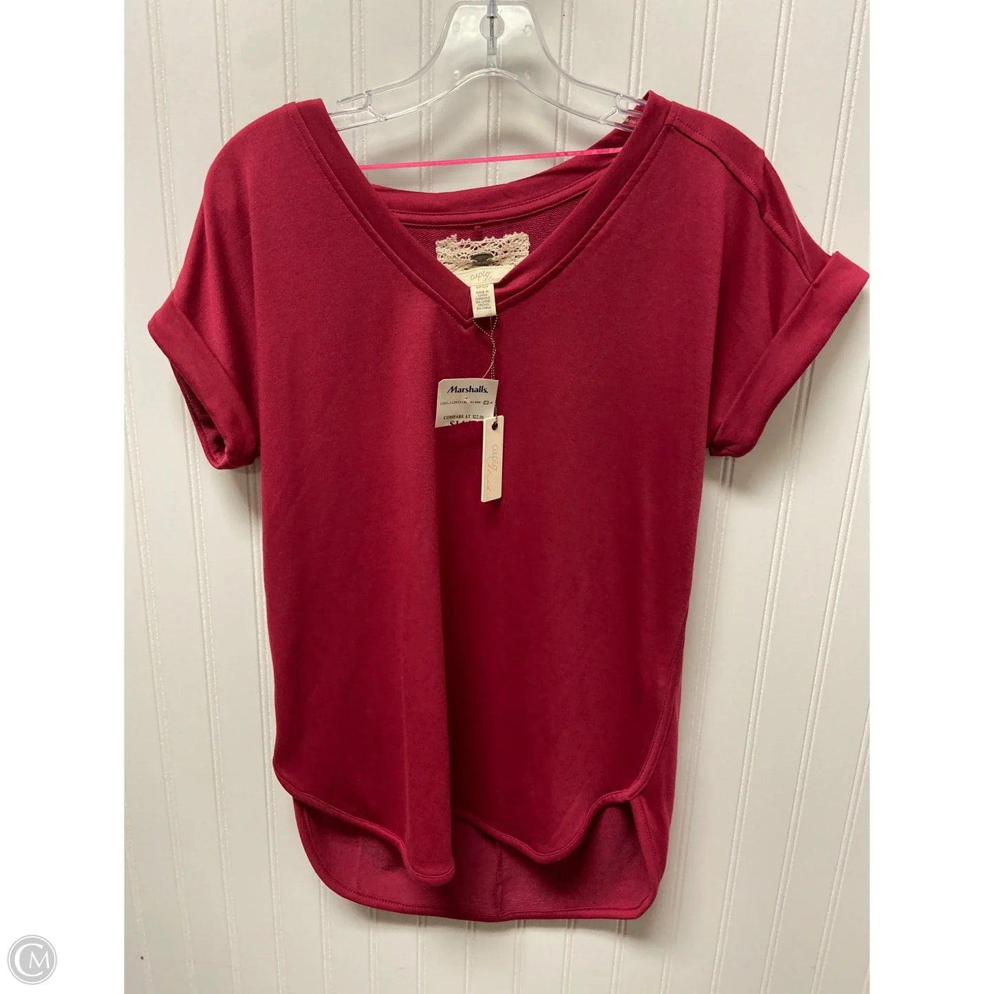 Top Short Sleeve Basic By Cupio In Purple, Size: Sp