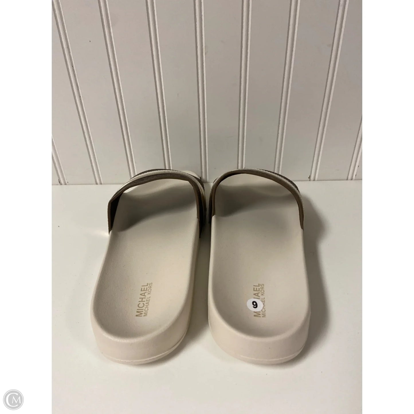 Sandals Flats By Michael By Michael Kors In Cream, Size: 9