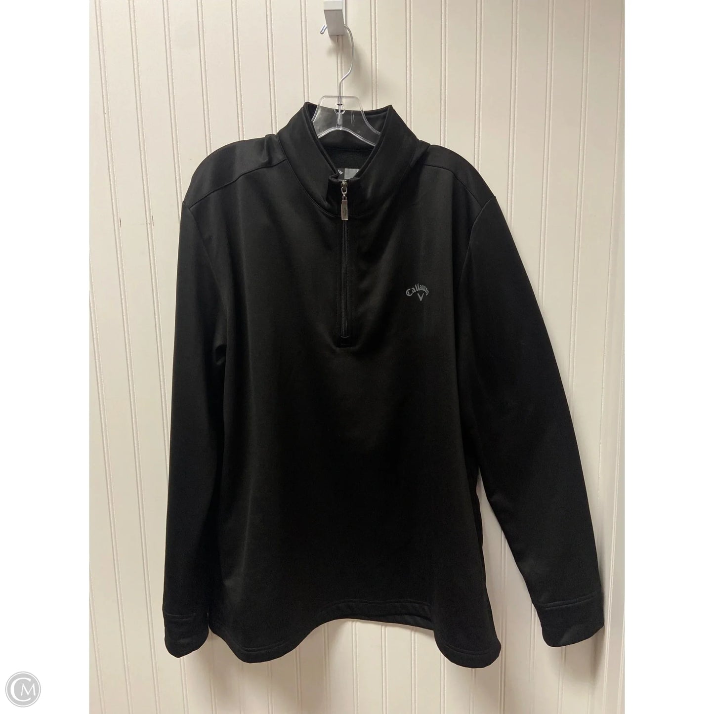 Athletic Top Long Sleeve Collar By Callaway In Black, Size: 1x