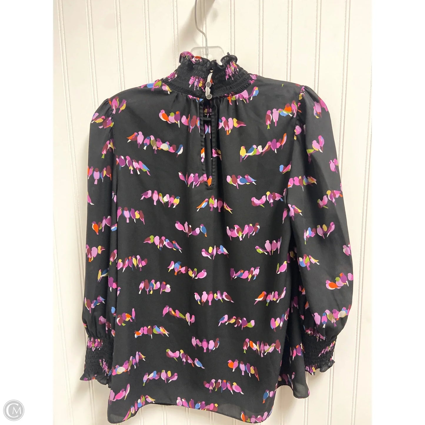 Top Long Sleeve Designer By Kate Spade In Black & Purple, Size: S