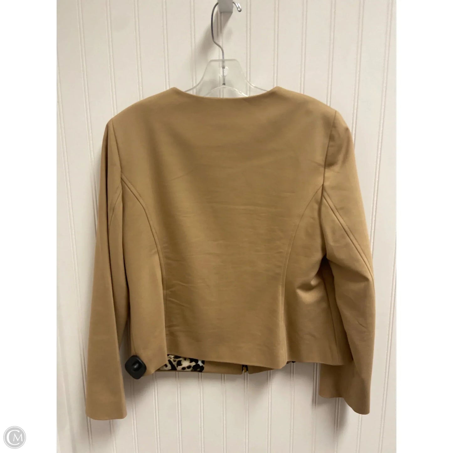 Jacket Shirt By Chicos In Tan, Size: M