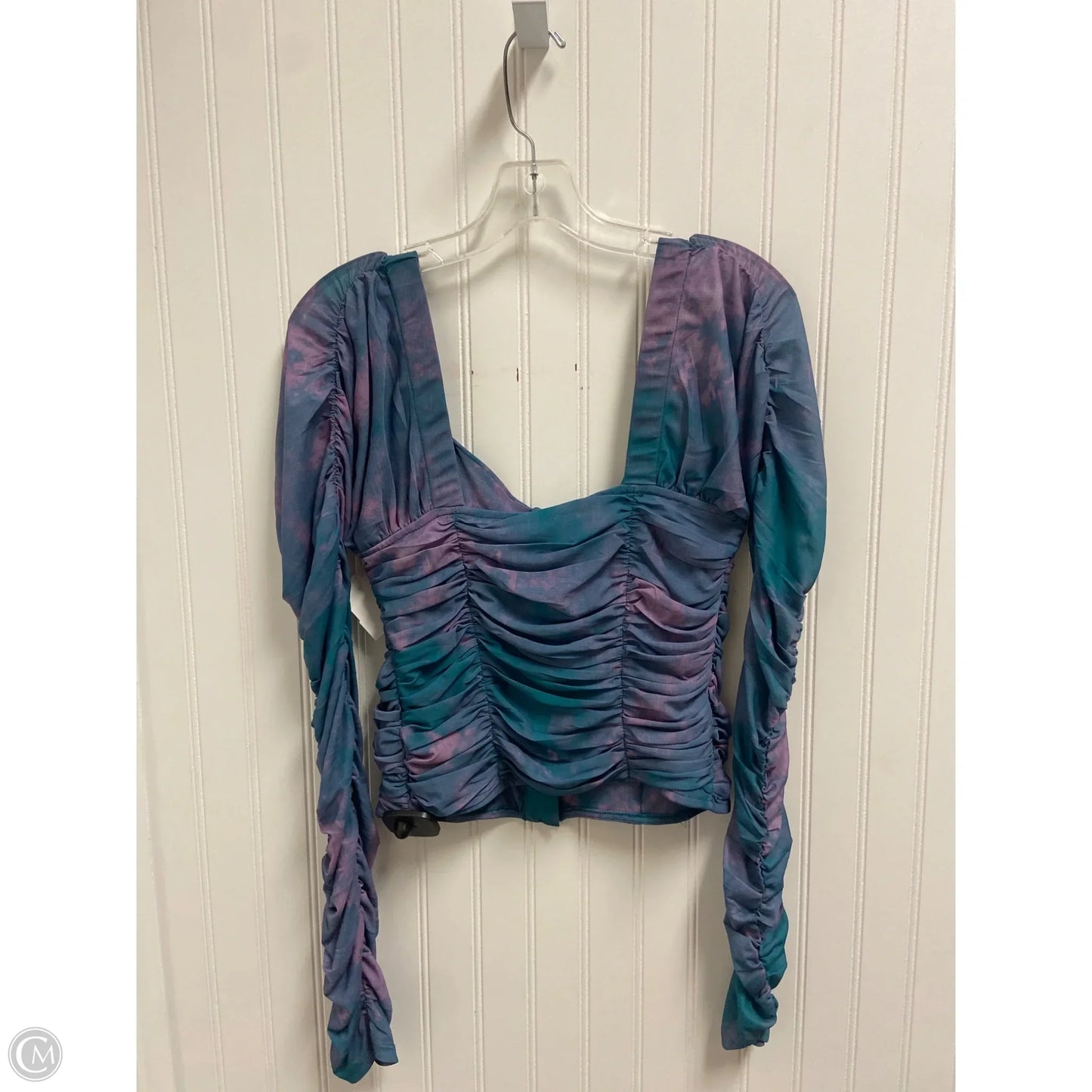 Top Long Sleeve By Free People In Blue & Purple, Size: M