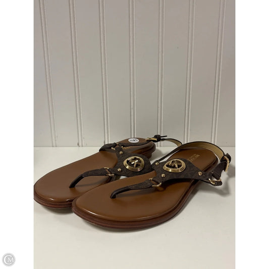 Sandals Designer By Michael Kors In Brown, Size: 7