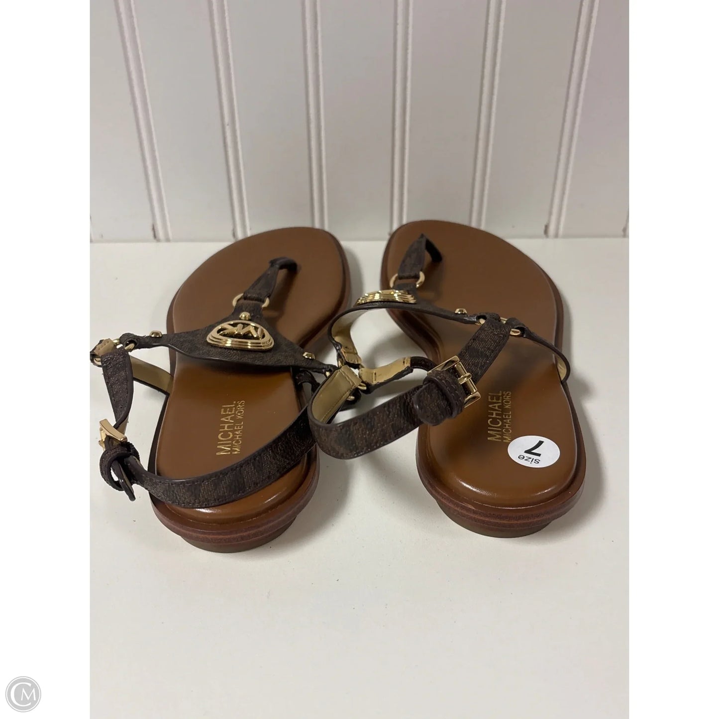 Sandals Designer By Michael Kors In Brown, Size: 7