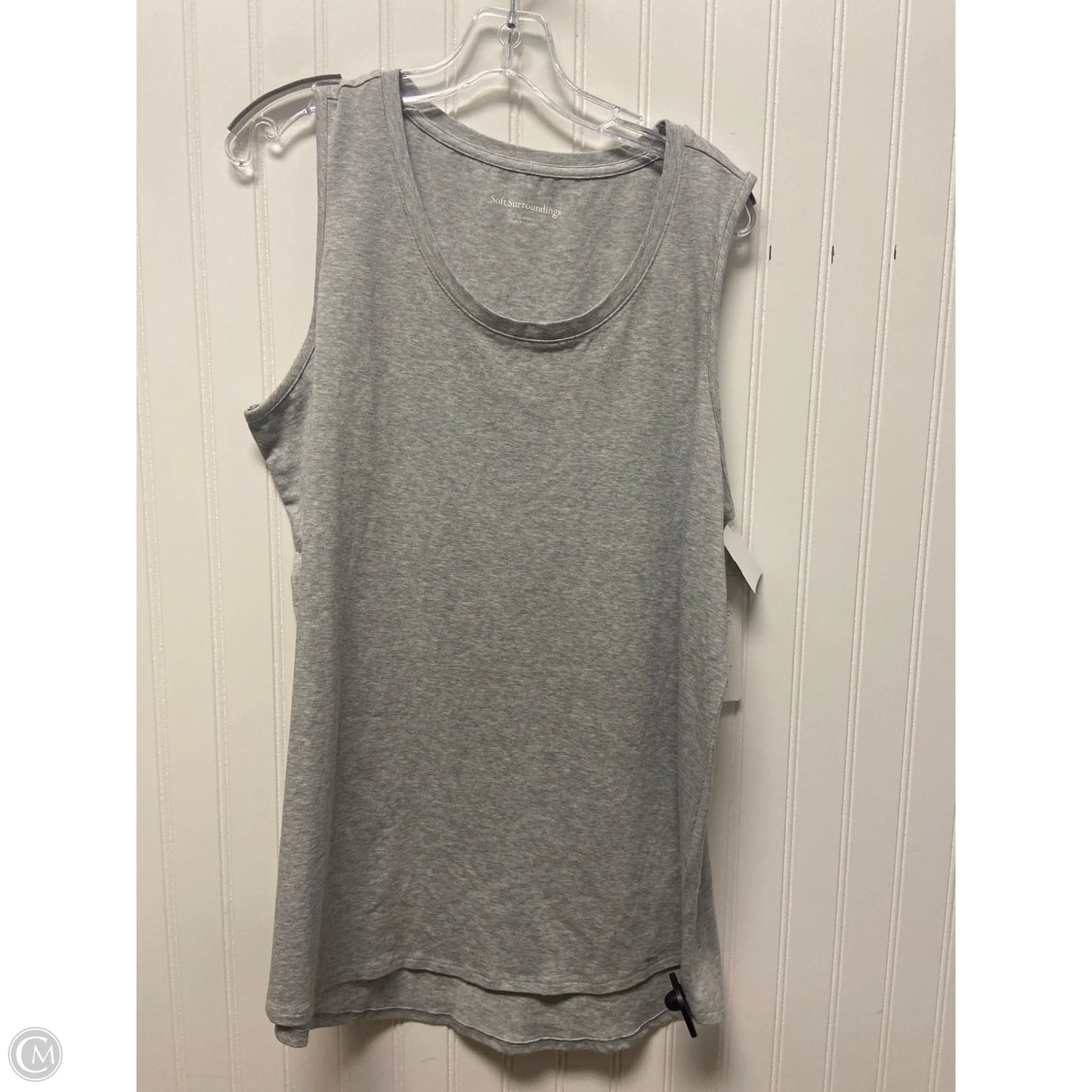 Top Sleeveless Basic By Soft Surroundings In Grey, Size: Xl