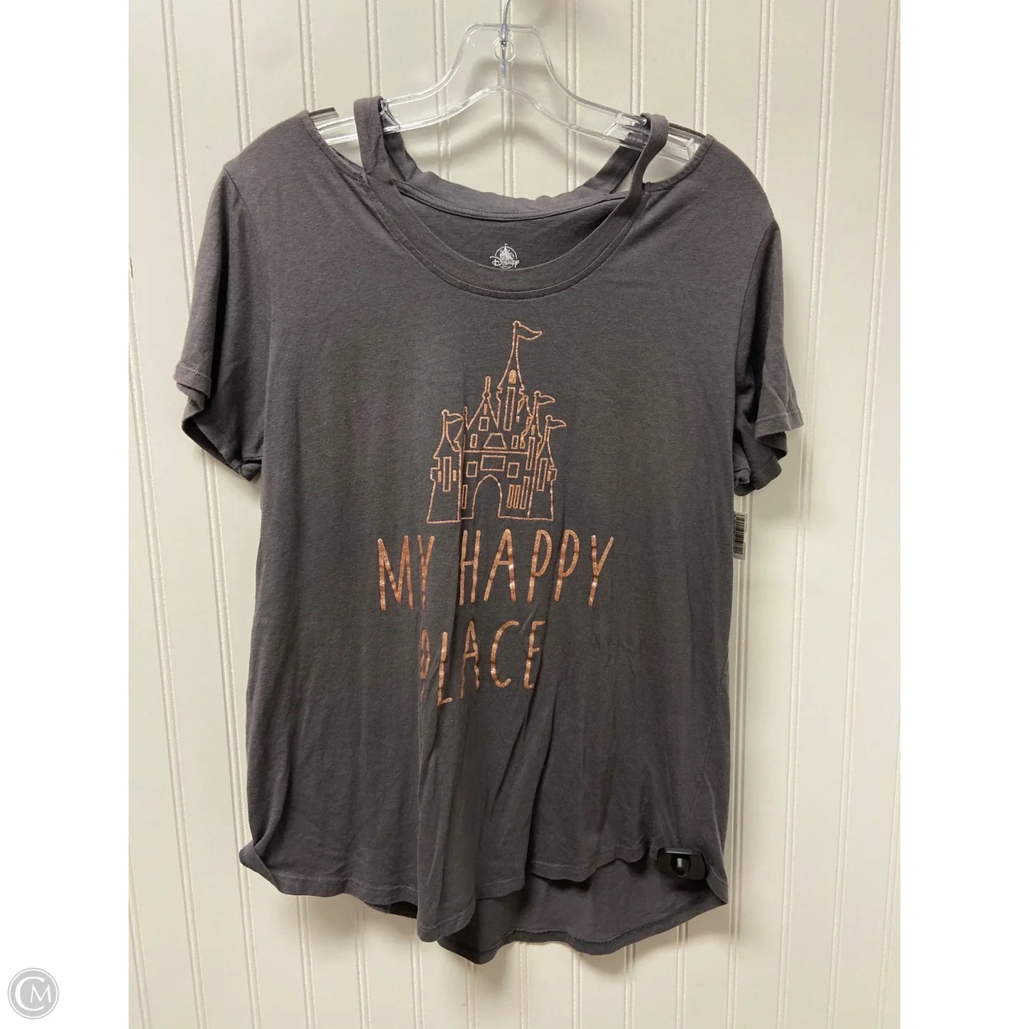 Top Short Sleeve By Disney Store In Grey, Size: L