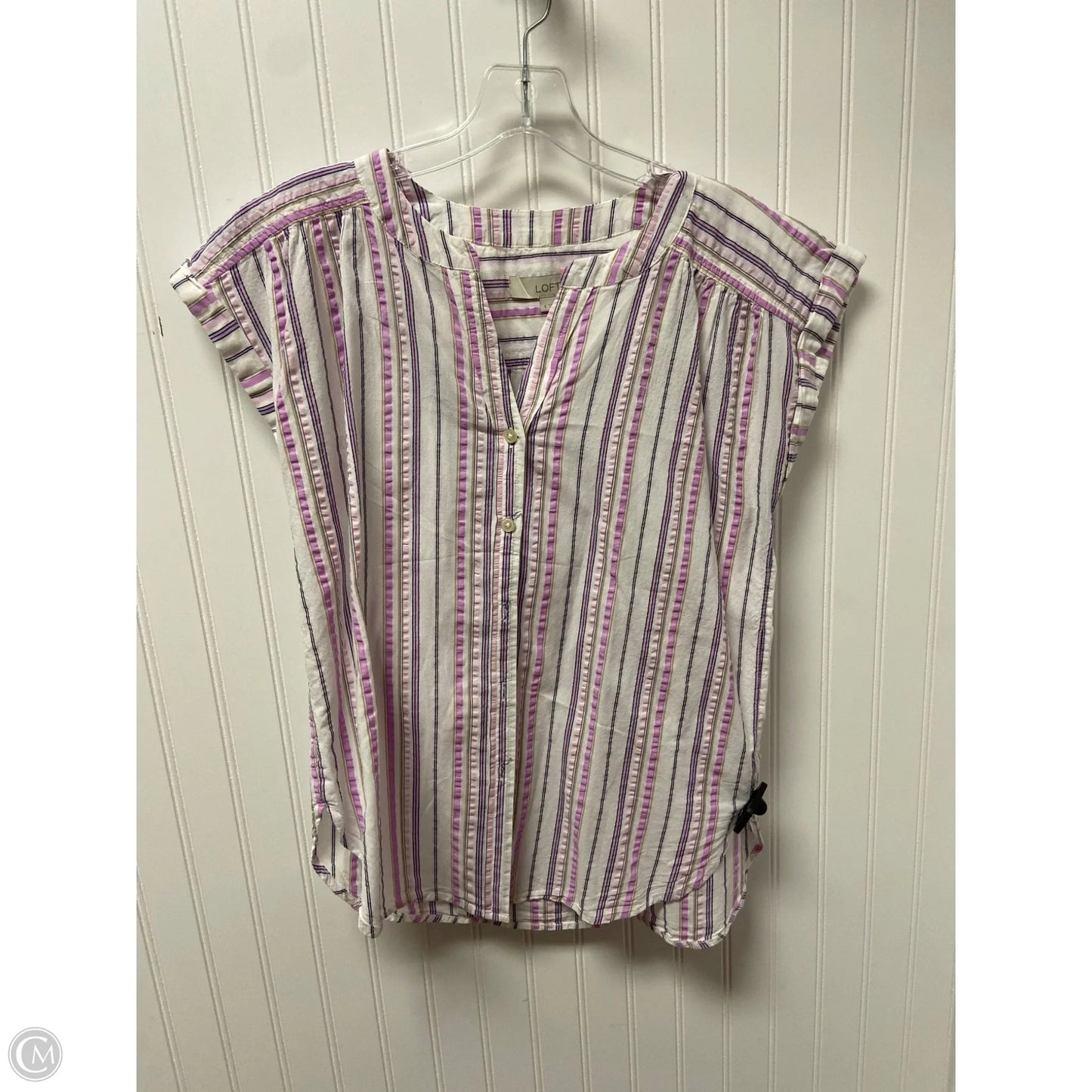 Top Short Sleeve By Loft In Purple, Size: S
