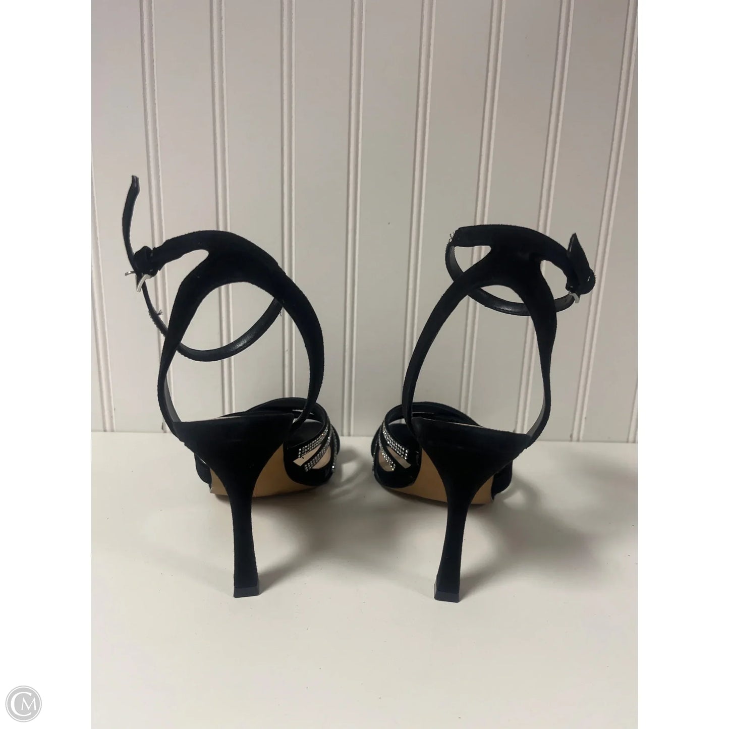 Sandals Heels Stiletto By Vince Camuto In Black, Size: 9