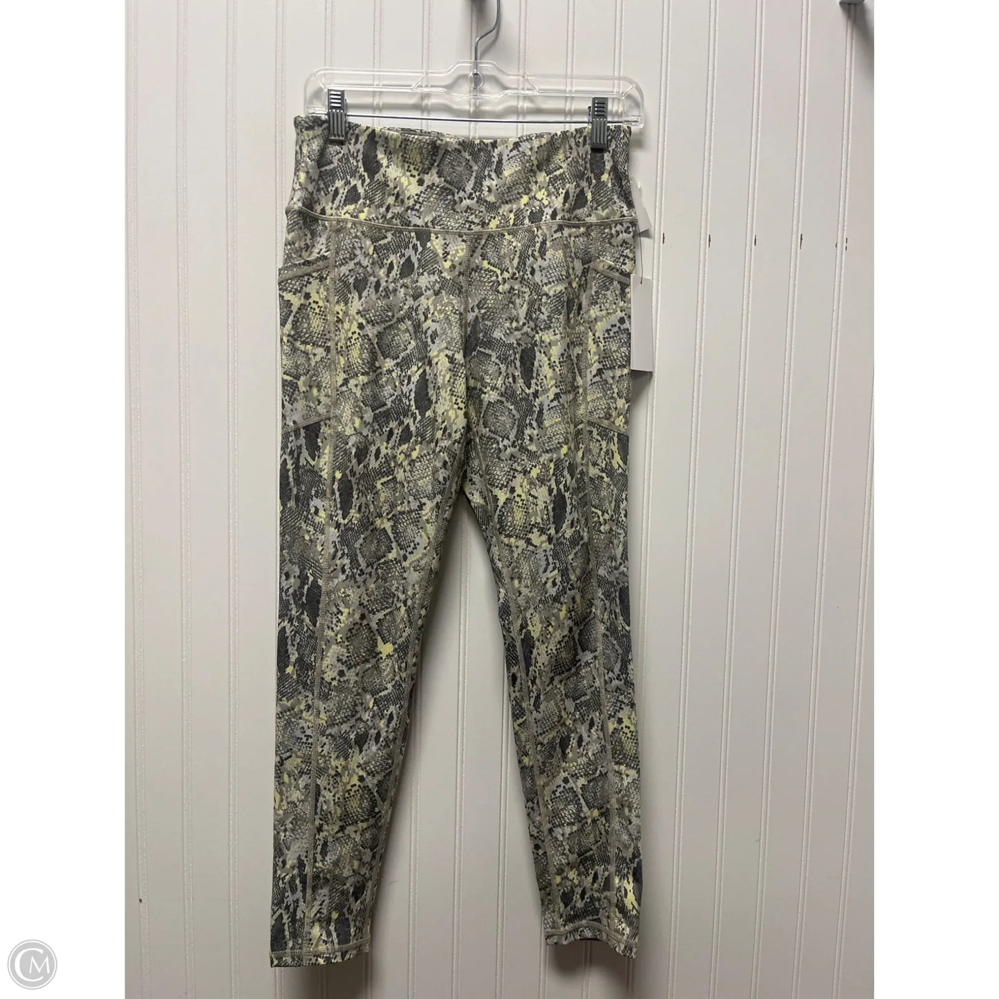 Athletic Leggings By Dkny In Snakeskin Print, Size: M