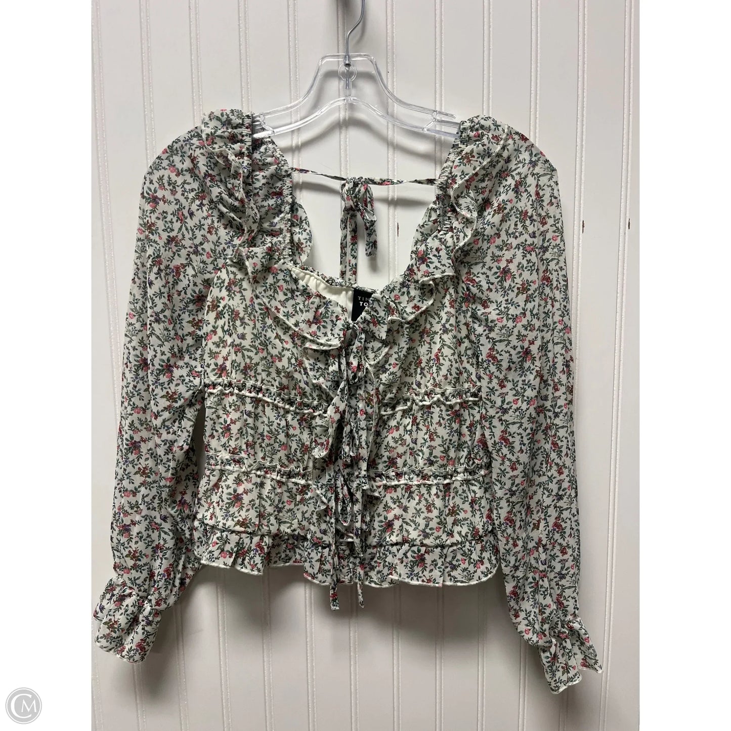 Top Long Sleeve By Cmb In Floral Print, Size: S