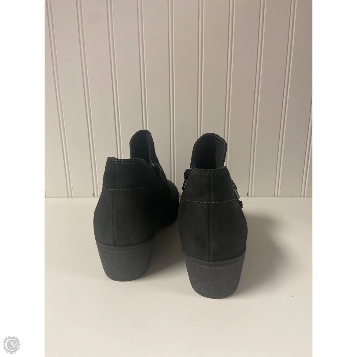 Boots Ankle Heels By Clarks In Black, Size: 9