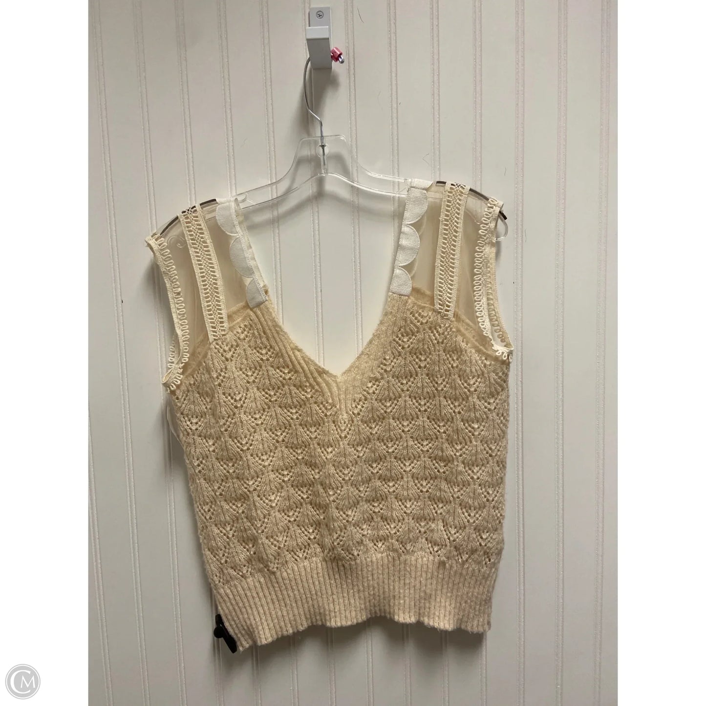 Top Sleeveless By Maeve In Beige, Size: Osfm