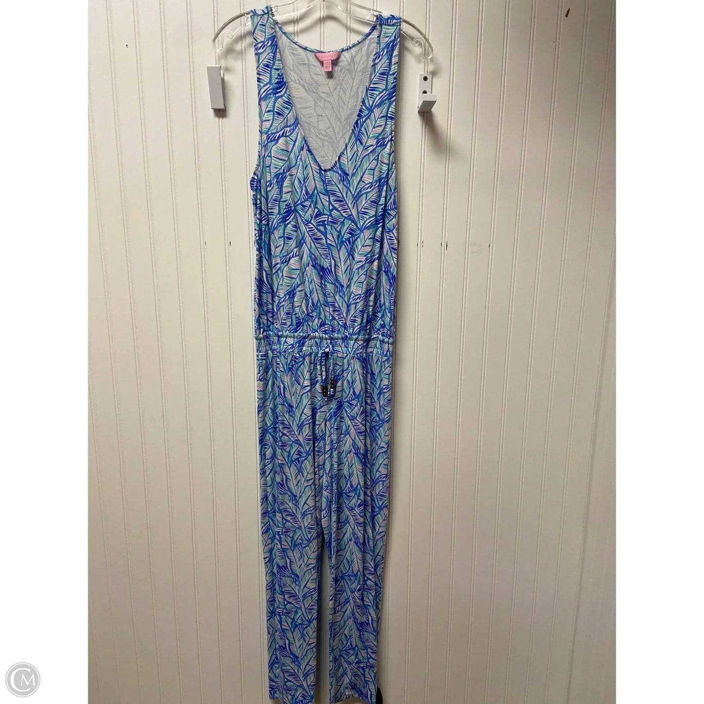 Jumpsuit Designer By Lilly Pulitzer In Blue & White, Size: S