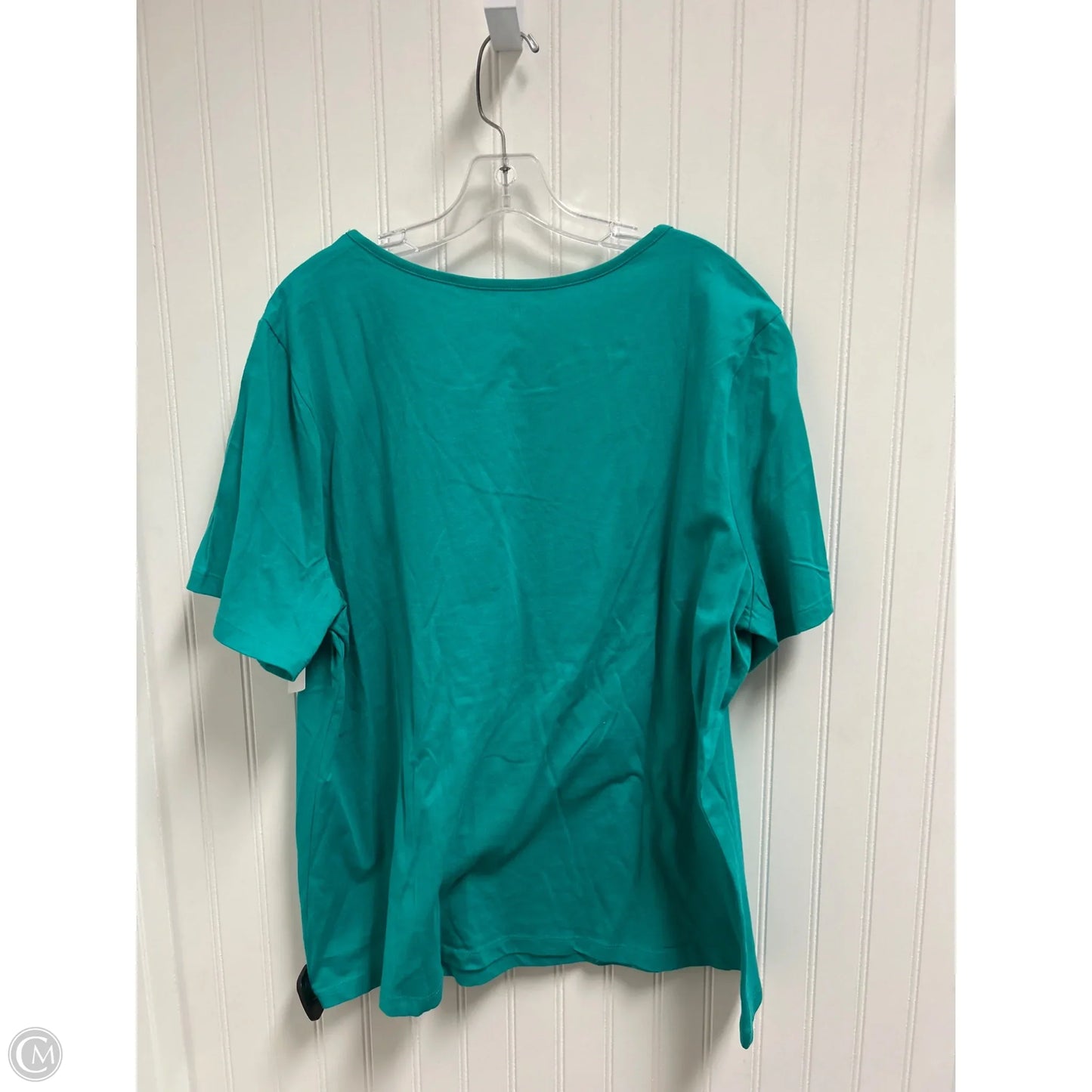 Top Short Sleeve Basic By Coral Bay In Teal, Size: 2x