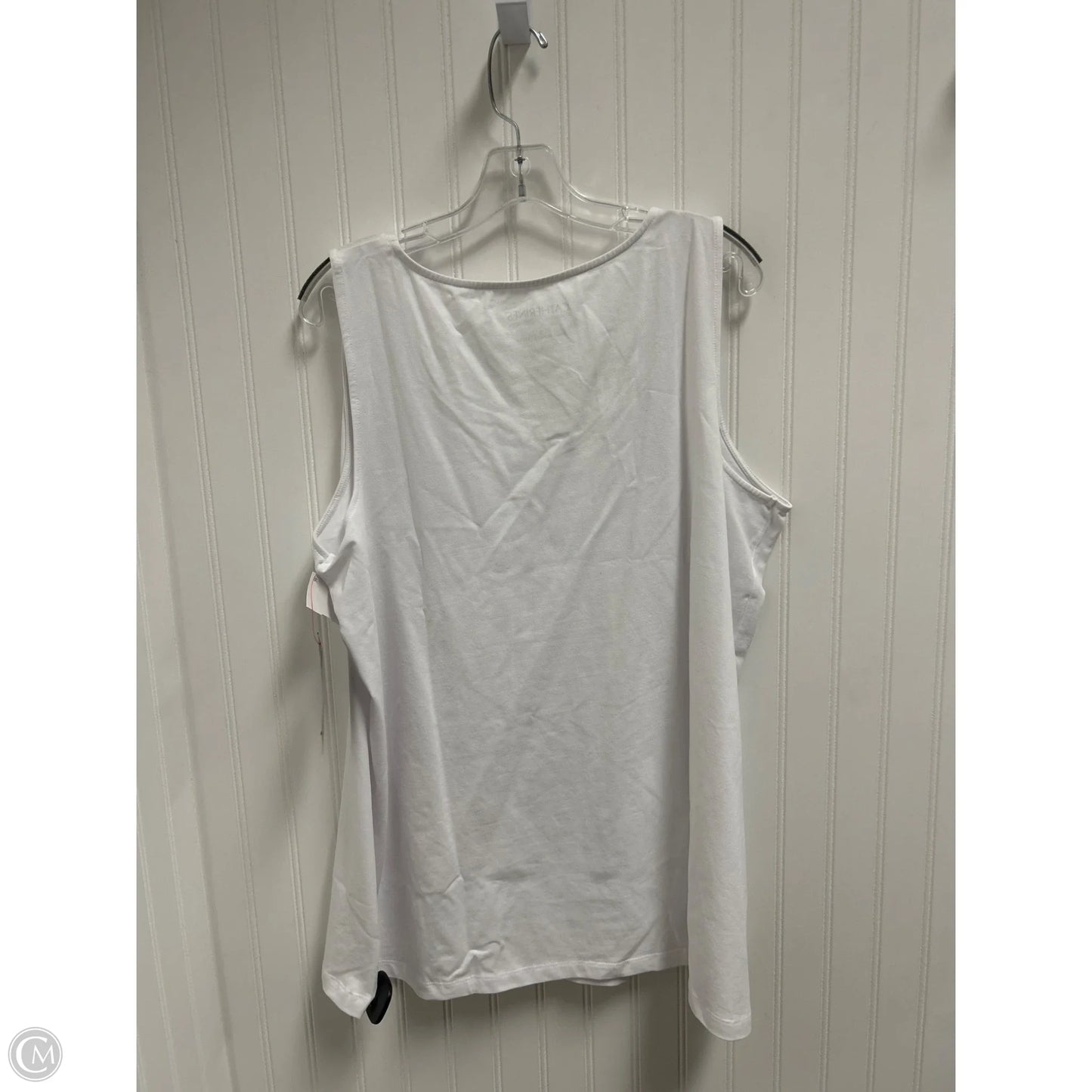Top Sleeveless Basic By Catherines In White, Size: 1x