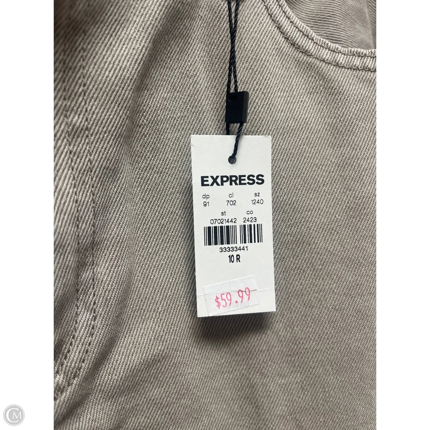 Jeans Wide Leg By Express In Taupe, Size: 10