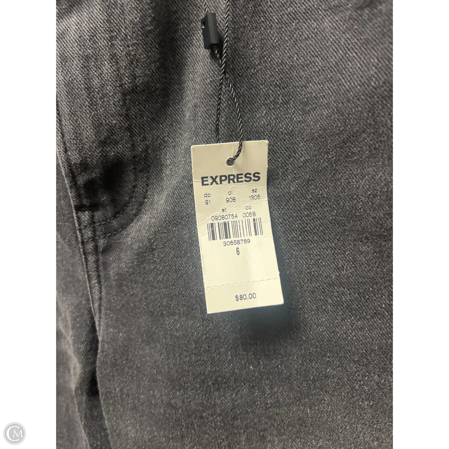 Jeans Boyfriend By Express In Black Denim, Size: 6