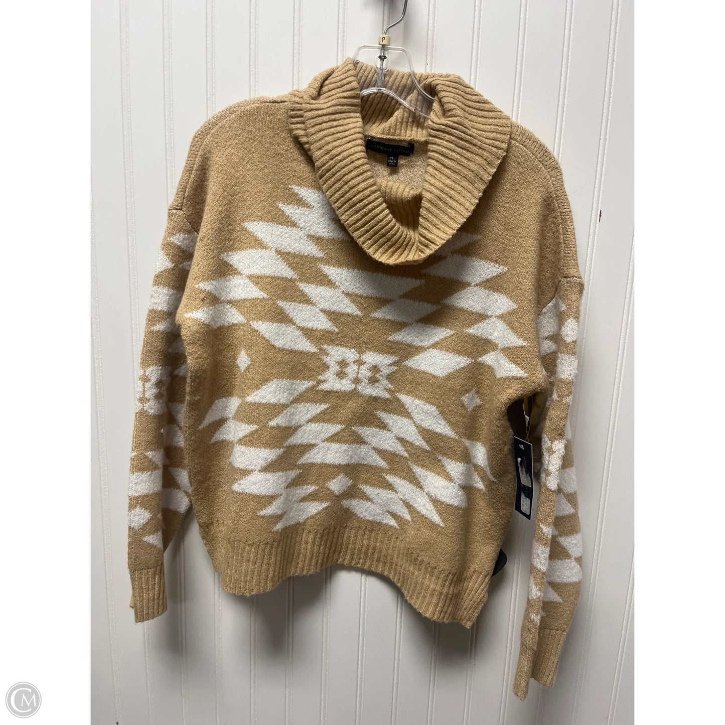 Sweater By Adrianna Papell In Tan, Size: Lp