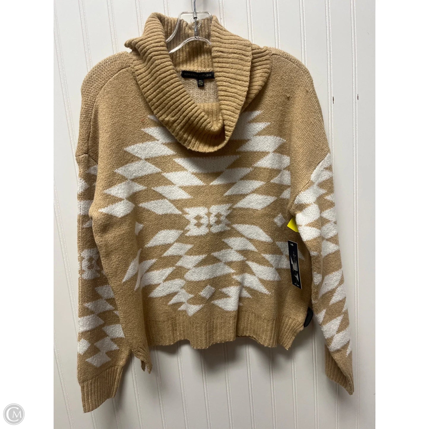 Sweater By Adrienne Vittadini In Tan, Size: Xlp