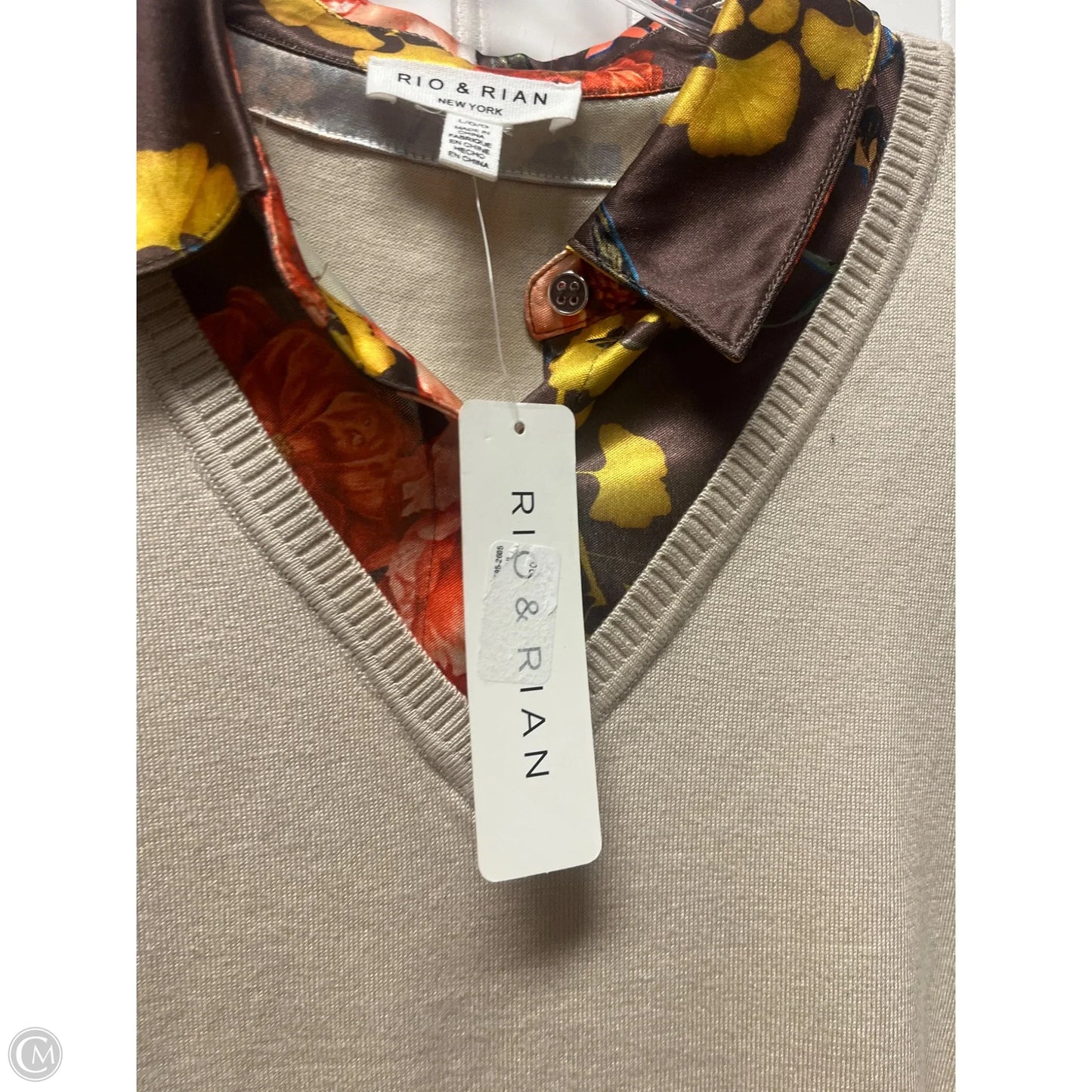 Top Long Sleeve By Clothes Mentor In Brown, Size: L