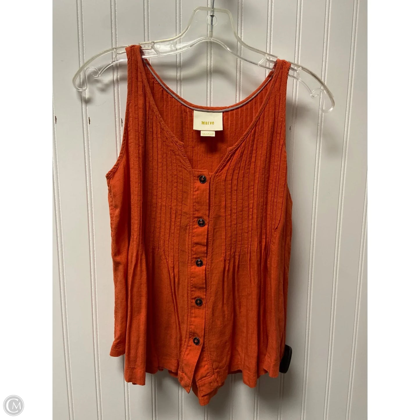 Top Sleeveless By Maeve In Orange, Size: Xsp