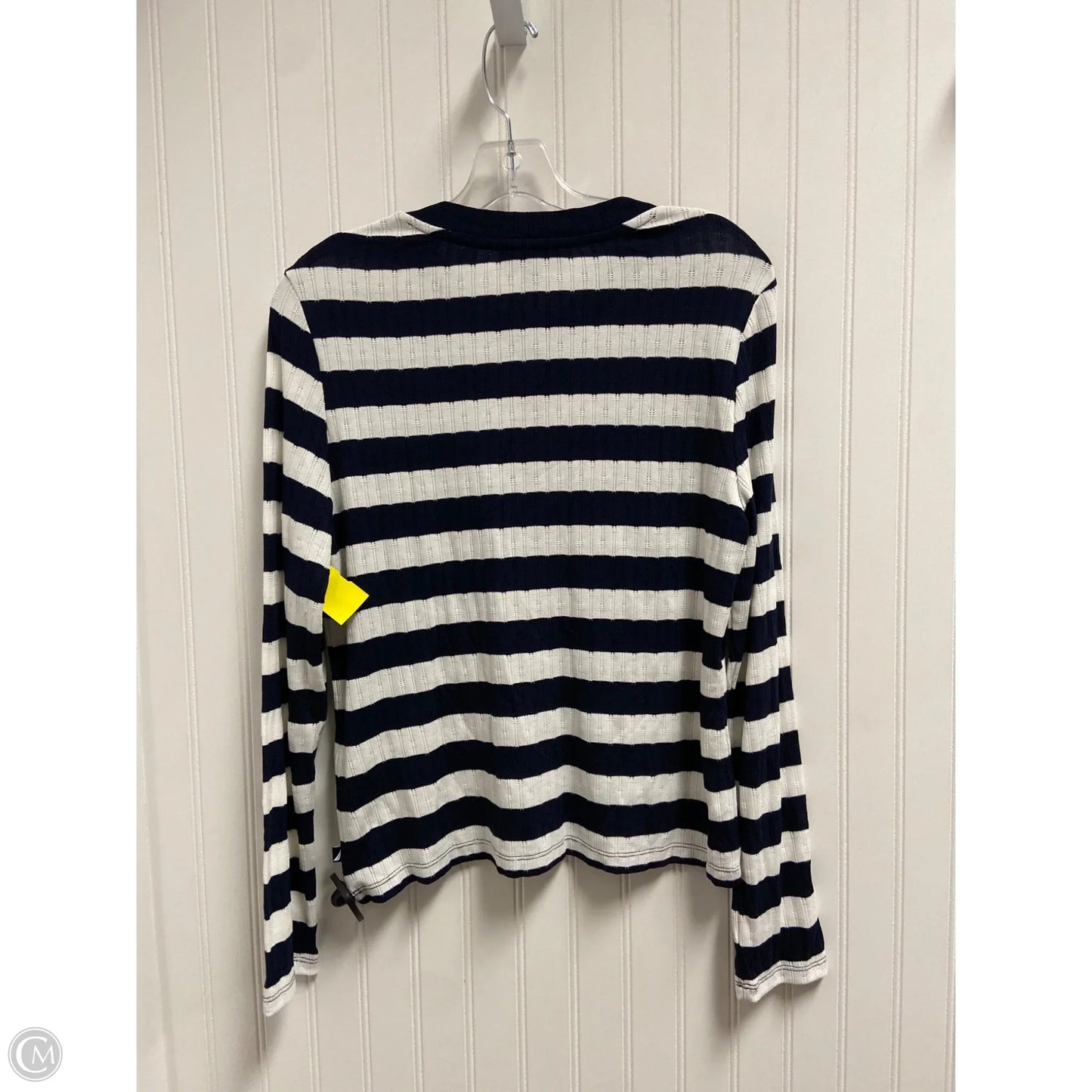 Top Long Sleeve By Nautica In Striped Pattern, Size: M