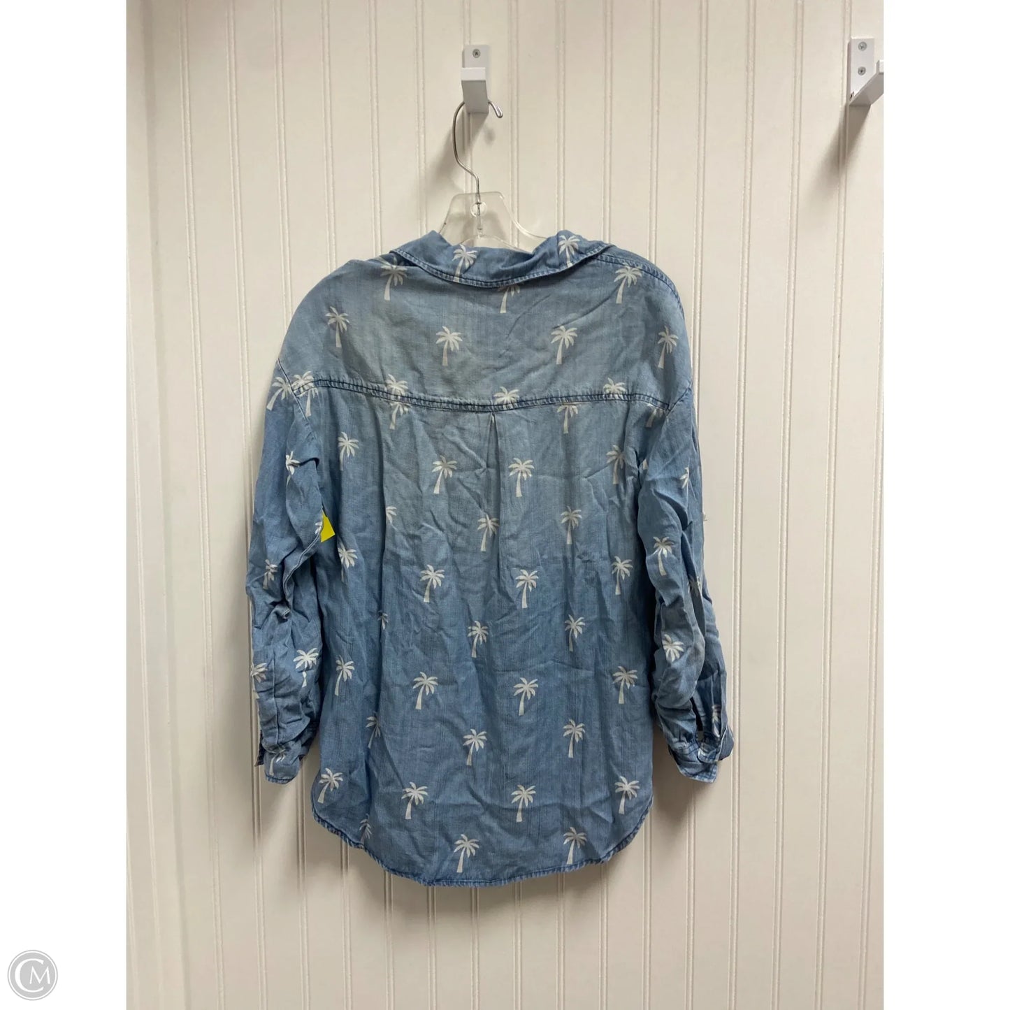 Top Long Sleeve By Elie Tahari In Blue Denim, Size: Sp