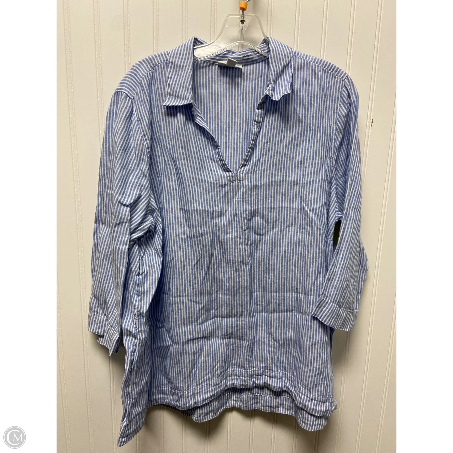 Top Long Sleeve Basic By J. Jill In Striped Pattern, Size: L