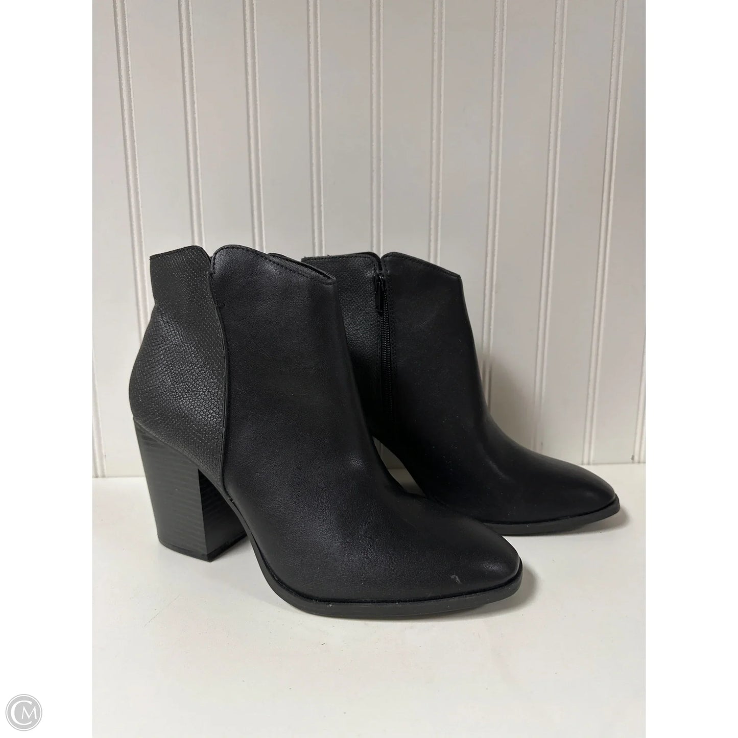 Boots Ankle Heels By Clothes Mentor In Black, Size: 11