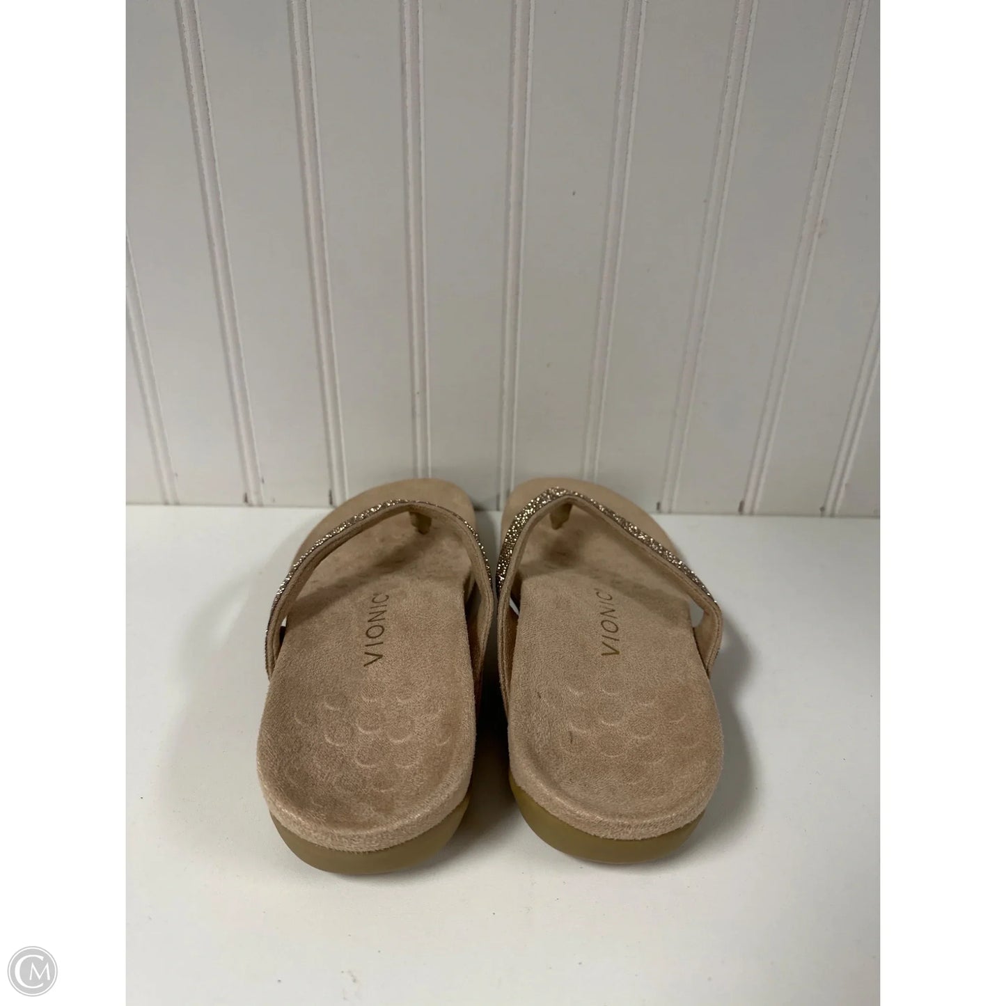 Sandals Flip Flops By Vionic In Beige, Size: 6.5