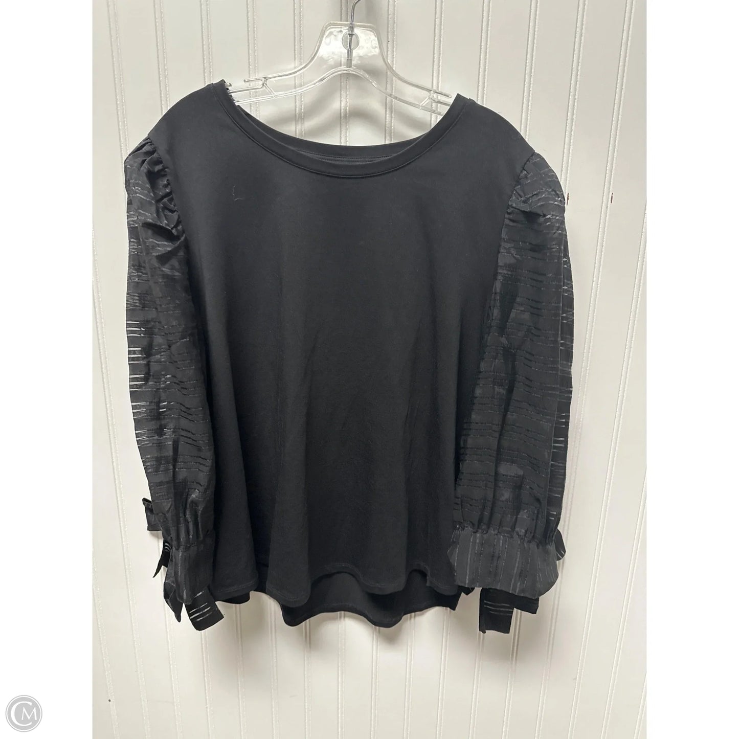 Top Long Sleeve By Chicos In Black, Size: Xl