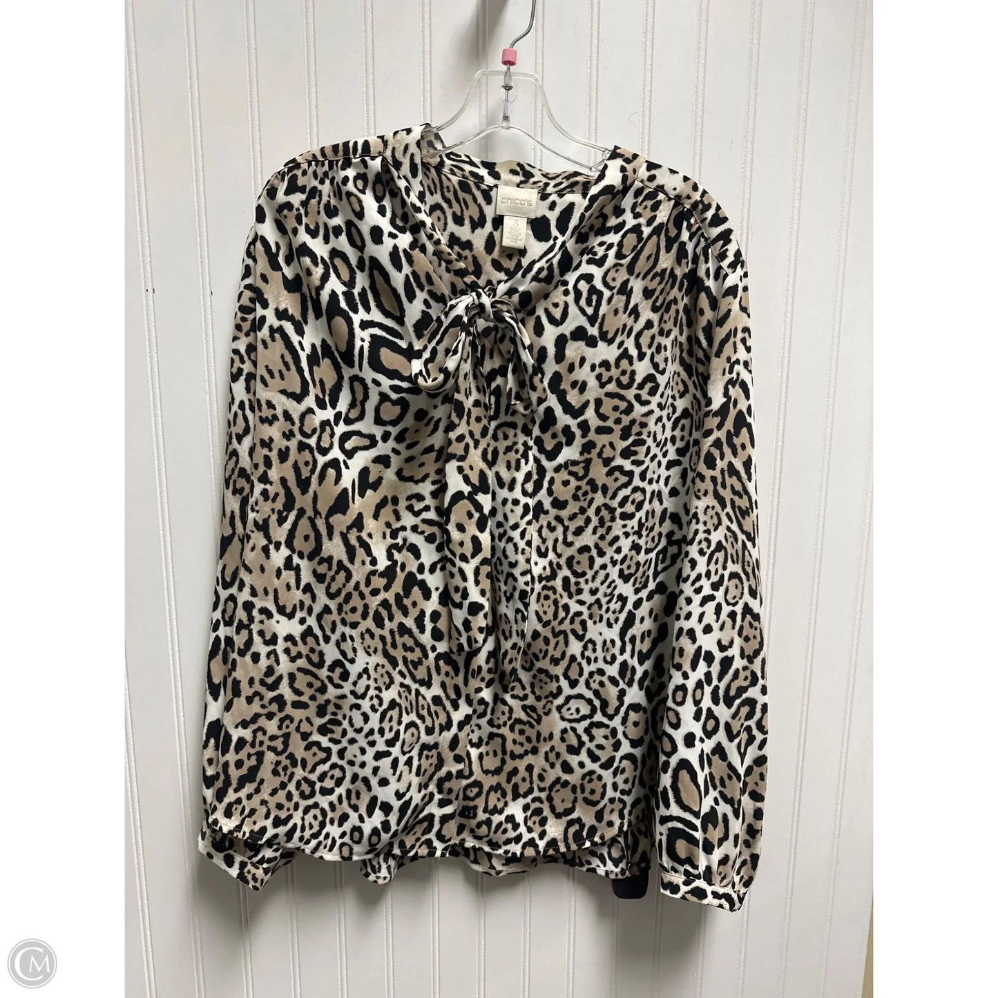 Top Long Sleeve By Chicos In Animal Print, Size: Xl