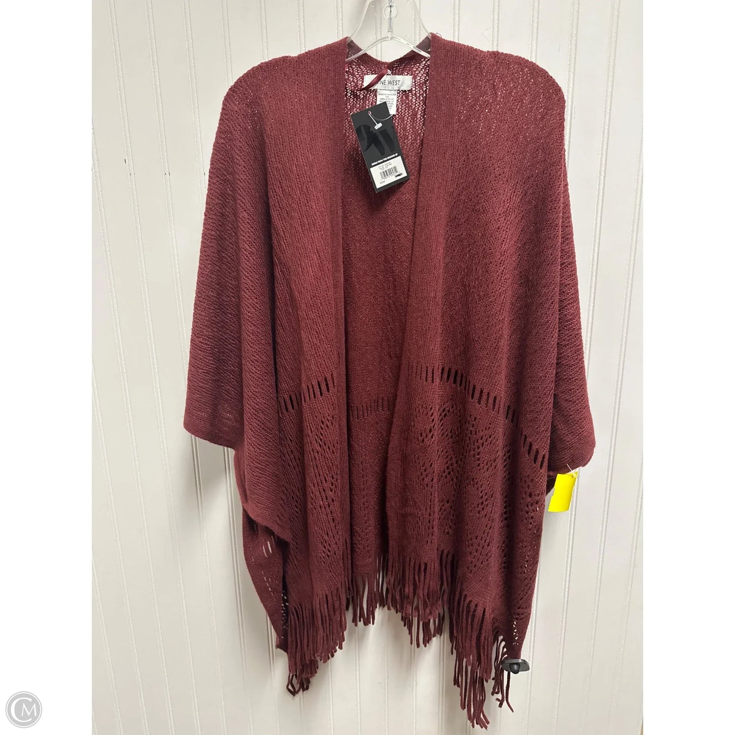 Shawl By Nine West In Maroon, Size: Osfm