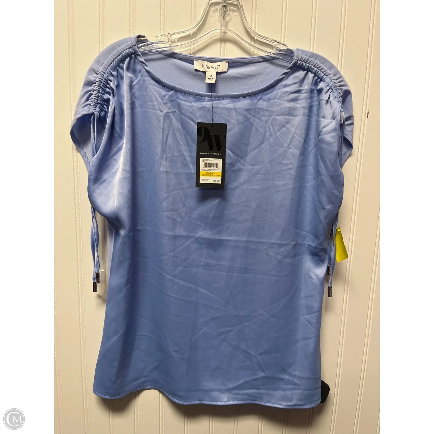 Top Short Sleeve By Nine West In Blue, Size: M