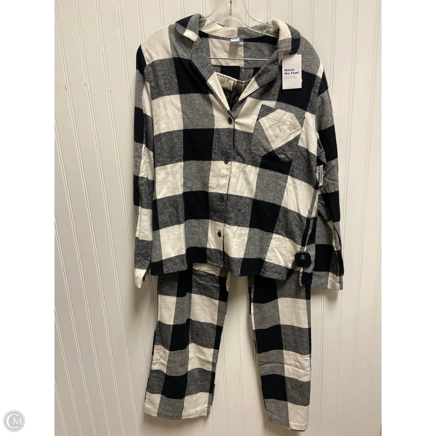 Pajamas 2pc By Old Navy In Black & White, Size: M