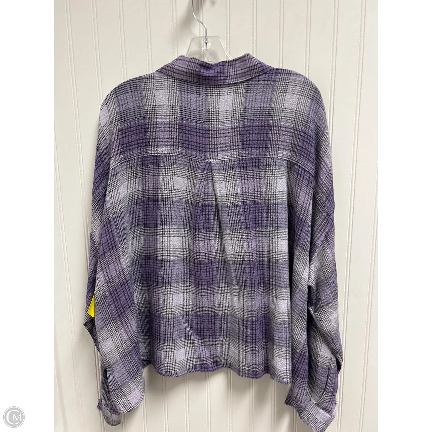 Top Long Sleeve By Forever 21 In Purple, Size: 1x